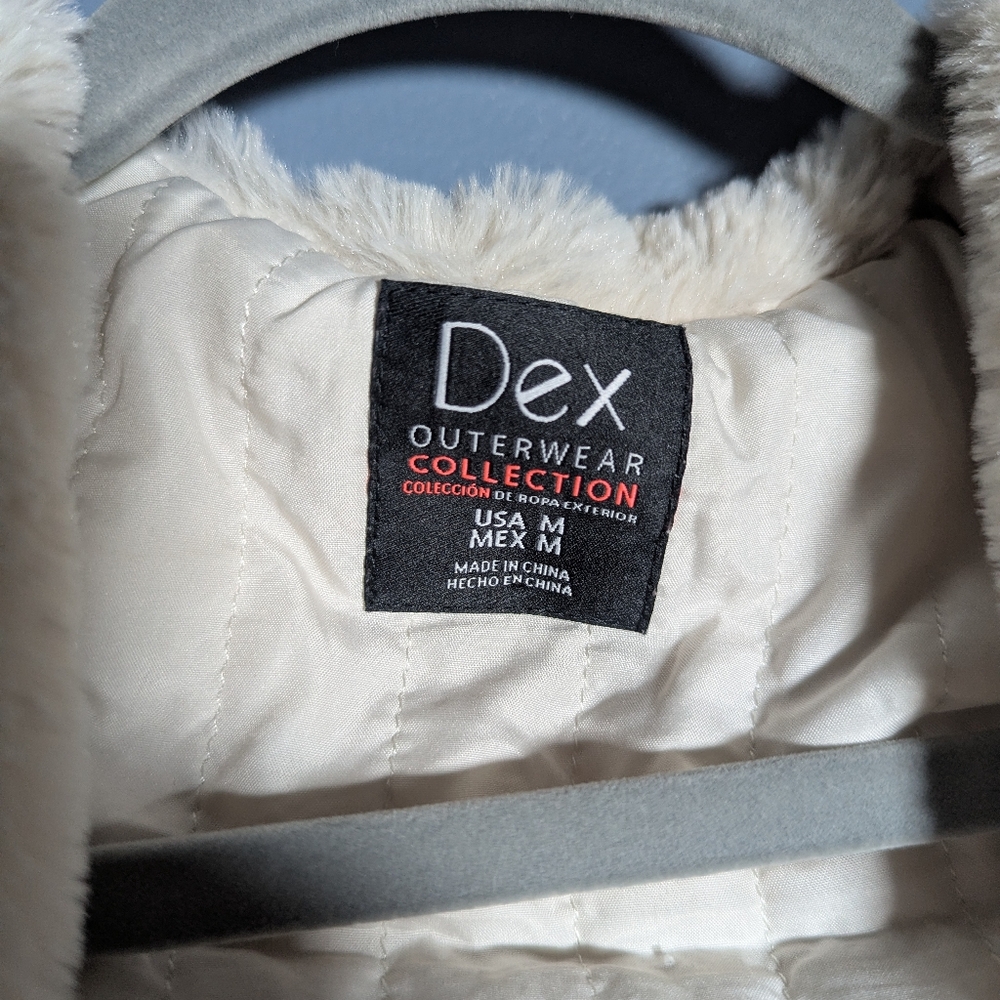 Dex Women's Cream Teddy Jacket with Hood - Picture 2 of 9